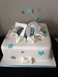 Male Unique Birthday Cake Designs For Adults 70th Birthday Cake In Turquoise And Silver 70th Birthday Cake 80 Birthday Cake Cool Birthday Cakes