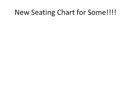 New Seating Chart For Some To Do List Word Of The Day