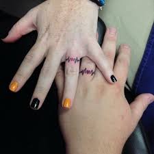 You need not experiment with different colours. Heart Beat Wedding Ring Tattoo ã‚¿ãƒˆã‚¥ãƒ¼