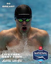 BACK FOR FINALS! In his debut National Championship meet, Kiefer Roemer  qualifies for Finals in the 50 Breaststroke‼️ Catch the action