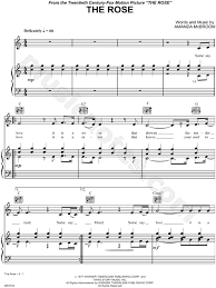 Lyrics to the rose by bette midler: Bette Midler The Rose Sheet Music In C Major Transposable Download Print Sku Mn0015609