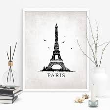 Paris Poster Eiffel Tower Decor Digital Download Paris Etsy Paris Art Print Eiffel Tower Art Paris Wall Art