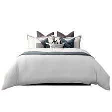 轻奢样板房床品十二件套现代简约北欧休闲灰蓝纯棉四件套床上用品 淘宝网 bed furniture bed linen design storage bench