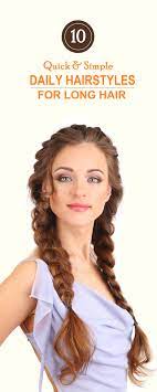 10 Quick And Simple Daily Hairstyles For Long Hair Braids For Long Hair Daily Hairstyles Easy Summer Hairstyles