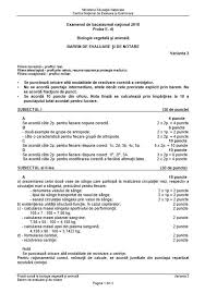 Subiecte Biologie Vegetală și Animală 2018 Edu Ro Avem Baremul De Corectare La Examenul De Bacalaureat Galerie 0