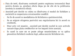 Dizolvarea si lichidarea voluntara a societatilor comerciale. Lichidarea SocietÄƒÈ›ilor Cu Datorii Sub Valoarea Prag De Insolventa Ppt Download