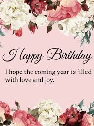 May this day be full of joy and laughter. Flowers Birthday Card Female Happy Birthday Enjoy Your Day Greeting Cards Invitations Home Garden