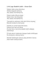 Di website ini, kami hanya memaparkan lirik lagu dan juga video klip lagu (jika ada) dari youtube. Lirik Lagu Sedetik Lebih