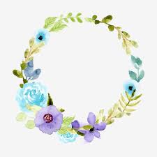 Green Violet Blue Watercolor Floral Wreath Floral Flower Leaves Png And Vector With Transparent Background For Free Download Floral Wreath Watercolor Blue Watercolor Floral Color Pencil Illustration