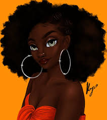 Black Art Black Female Cartoon Twitter Arte Com Cabelo Natural Desenho De Cabelo Meninas Negras