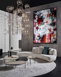 Colorful Abstract Wall Art Hand Painted Modern Painting Super Large Oversiz Living Room Furniture Inspiration Modern Living Room Art Cozy Living Room Furniture
