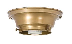 Solid brass flush mount ceiling lights. Historic Houseparts Inc Fixtures Only No Shades Solid Brass Flush Mount Collar Light Fixture 3 1 4 Fitter Antique Brass