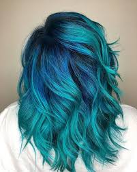 Back View Cause You Have To Look Good Coming And Going Bluehair Peacock Pravana Pulpriot Waves Vacation Hairpain Hair Styles Teal Hair Color Blue Hair