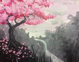 I could write a whole book about painting trees in acrylic. Cherry Blossom Painting Acrylic At Paintingvalley Com Explore Collection Of Cherry Blossom Painting Acrylic