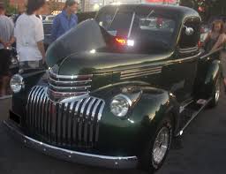 Image result for Chrome Green 1946 Truck