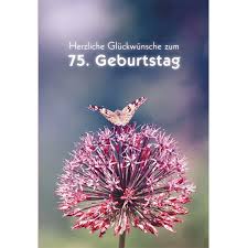 Gluckwunschkarte Herzliche Gluckwunsche Zum 75 Geburtstag 6 Stuck Vivat De