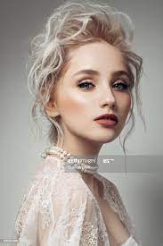 Beautiful Woman With Make Up And Stylish Hairstyle Pale Beauty Beauty Face Women Stylish Hair