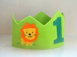 Handmade Birthday Crown For Boy Lion Crown Birthday Crown Safari Felt Crown Zoo Crown Circus Boy Birthday First Birthday Birthday Crown Diy Birthday Crown Lion Birthday