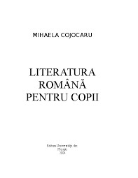 Doc Literatura Romana Pentru Copiii Bianca Bianca Academia Edu