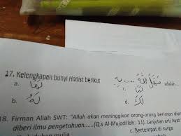 Kelengkapan Hadis Berikut Adalah Brainly Co Id