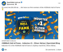 Join australia's favourite online betting and entertainment website. Sbmulti Hall Of Fame Inductee 1 Oliver Adrias Sportsbet Blog Ad