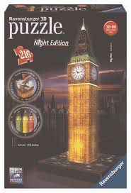Besonders eindrucksvoll zeigt sich der glockenturm nach einbruch der dunkelheit. Spielzeug New In Box 12588 Ravensburger Big Ben With Light 3d Puzzle 216pc 3d Jigsaw Triadecont Com Br