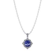 Cushion Sapphire Necklace Jewelry Designs Blue Gem Necklace Necklace Jewelry Design Necklace