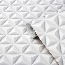 Un papier peint à grosses fleurs roses et vertes, élégantes et romantiques, disposées sur un fond blanc. Papier Peint Intisse Goodhome Onagre Blanc 53 Cm Castorama