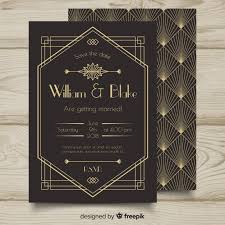 Personalize online to match your wedding colors and style. Free Vector Beautiful Art Deco Wedding Invitation Template Design