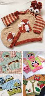 Cherrie teddy bear with red knitted sweater 6 plush soft toy f/s (pty040). Animal Baby Sweater Knitting Patterns In The Loop Knitting