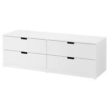 Nordli White Chest Of 4 Drawers 160x54 Cm Ikea Commode 4 Tiroirs Solutions De Rangement Commode Tiroirs