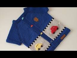 En Eski Yelek Modellerinden Olmasina Ragmen Modasini Hic Bir Zaman Kaybetmeyen Erkek Bebek Annelerinin Favori Arabali Bebek Yelek Yelek Baby Knitting Patterns