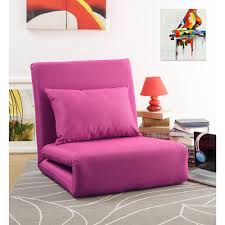 Loungie Pink Relaxie Linen Convertible Flip Chair Floor Sleeper Fc63 03pk Hd The Home Depot In 2020 Chair Bed Chair Bed In Living Room