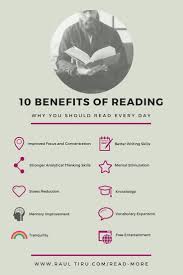 Improved Focus And Concentration Stress Reduction And 8 Other Benefits Of Reading Books Book Infographic Reading Benefits Reading Habits