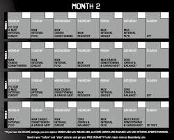 insanity calendar 60 day insanity workout schedule