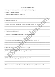 Bee Movie Worksheet Answers Akeelah And The Bee Film Worksheet Esl Worksheet By Cm Albert In 2020 Akeelah And The Bee Bee Movie Esl Worksheets