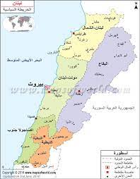 lebanon political map political map map lebanon