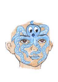 Grecian lady performing funeral rites. Facepainting 101