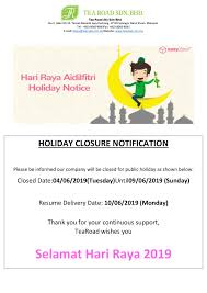 Check selangor federal and state holidays for the year 2019. Tea Road M Sdn Bhd