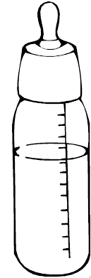 Babyflasche 2 Ausmalbild Malvorlage Kinder