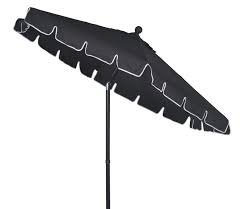 Black And White Outdoor Umbrella Walmart Better Homes Gardens Scalloped 7 5 Push Up Tilt Patio Umbrella Black Walmart Com In 2020 Patio Umbrella Better Homes Gardens Outdoor Patio Umbrellas