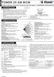 Motion activated outdoor floodlights & spotlights. Tower20mcw Outdoor Wireless Octa Pir Detector With Anti Mask User Manual Tower20mcw Userman Visonic