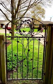Metal Gate Garden Gate Single Iron Gate Etsy Garden Gate Design Garden Gates Metal Garden Gates