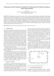 Solutions based on cutting edge technologies. Pdf Performance And 3d Numerical Analysis Of 11m Deep Strut Free Wide Excavation In Kenny Hill Formation