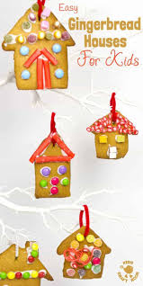 Learn how to make icicles, trees, a thatched roof & more. Easy Gingerbread House For Kids Kids Craft Room