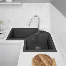 A kitchen sink is a necessity, so important that we easily forget about styling it. Double Kitchen Sink Supreme E830 Mundilite With Drainboard Composite Overmount