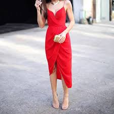 Red Dress Via Kattanita Instagram Evening Dresses Elegant Fashion Draped Midi Dresses