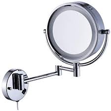 Cavoli Makeup Mirror With Led Lighted Wall Mounted 10x Magnification Chrome Finish 8 5 I Mirror With Led Lights Wall Mounted Makeup Mirror Wall Mounted Mirror