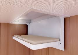 Perfect Image Of Unique Folding Ceiling Mounted Bed With Wooden Wall Decor Idea Jpg Bed For Small Bedroom Property Gall Small Bedroom Bed Bed Decor Ceiling Bed