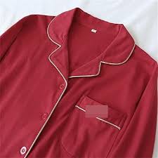 Vsadsau Couple Knit Pajamas Long-Sleeved Trousers Two-Piece Cotton Men's Women's Home Service Suit - Product from Amazon.com